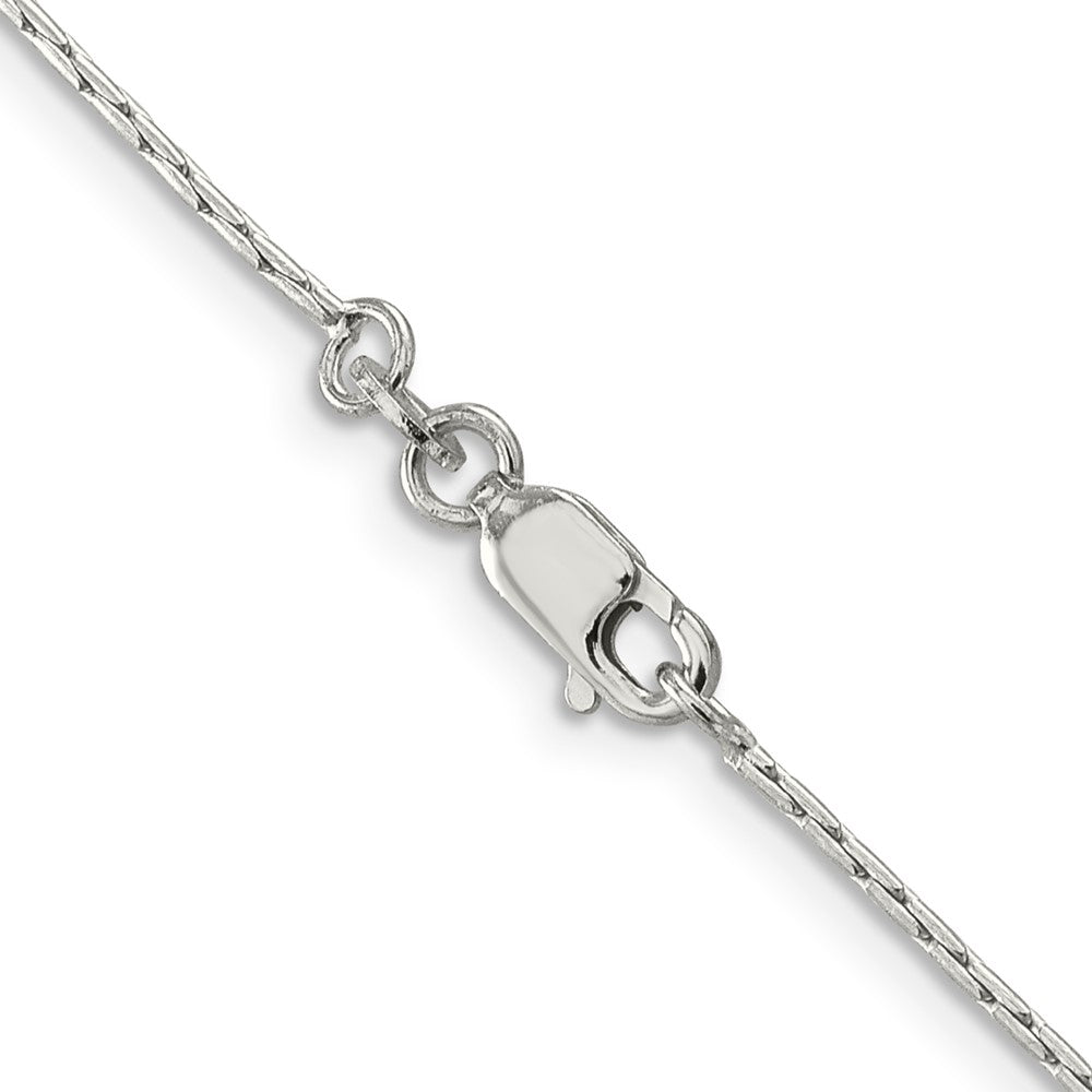 18 Inch Sterling Silver 1mm Oval Box Chain Necklace