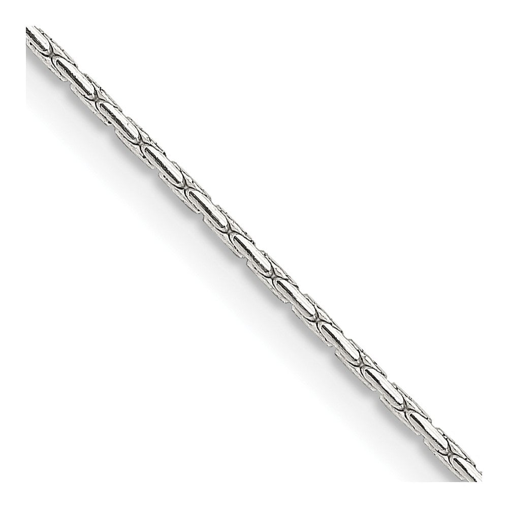 22 Inch Sterling Silver 1mm Oval Box Chain Necklace