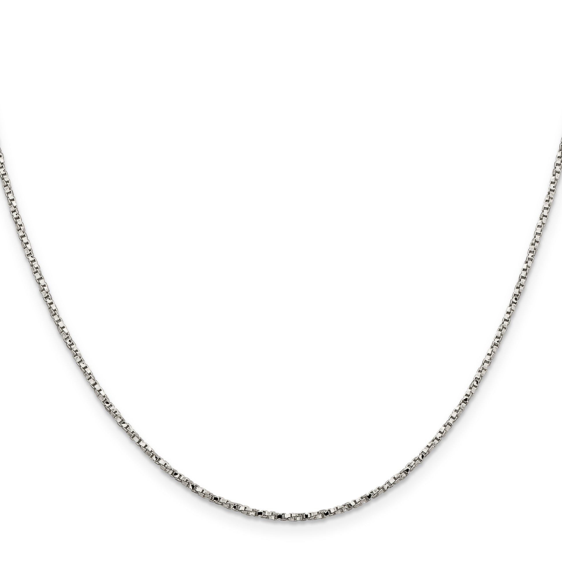 24 Inch Sterling Silver 1.35mm Twisted Box Chain Necklace