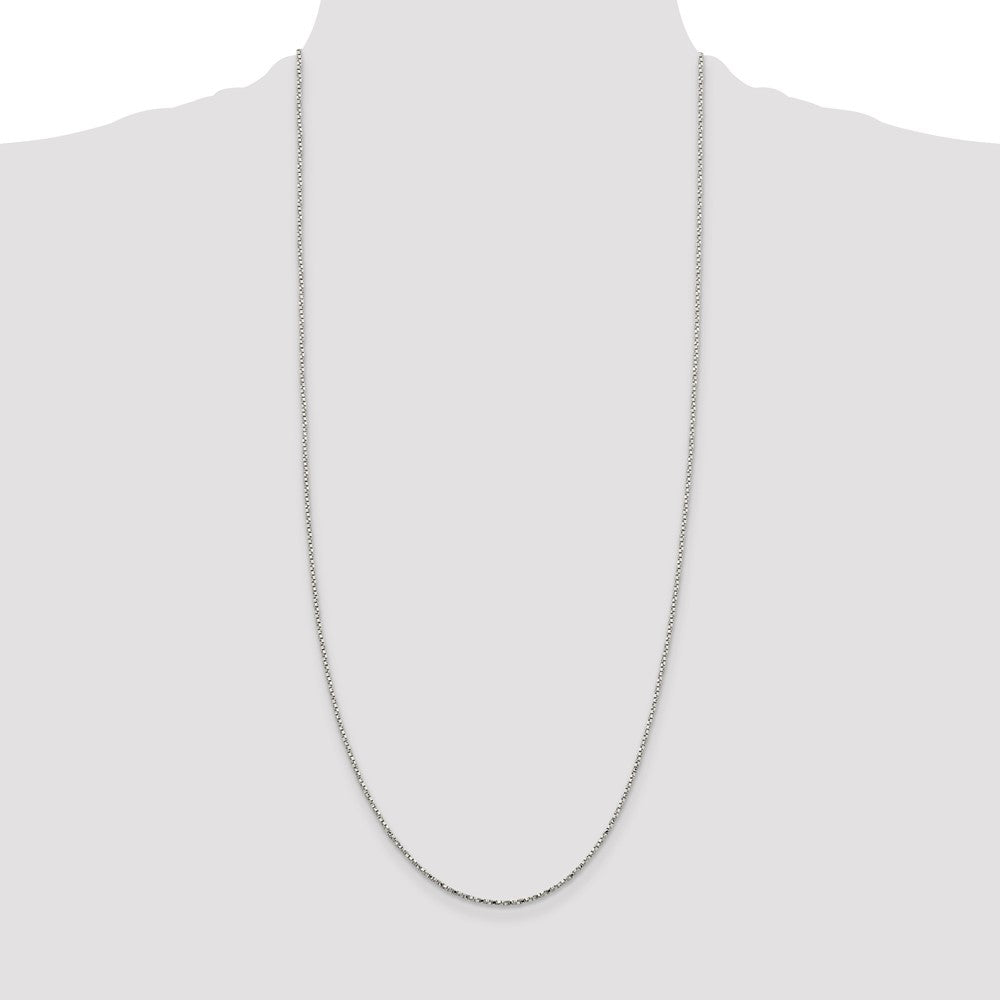 30 Inch Sterling Silver 1.35mm Twisted Box Chain Necklace