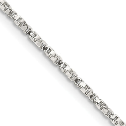 16 Inch Sterling Silver 1.35mm Twisted Box Chain Necklace