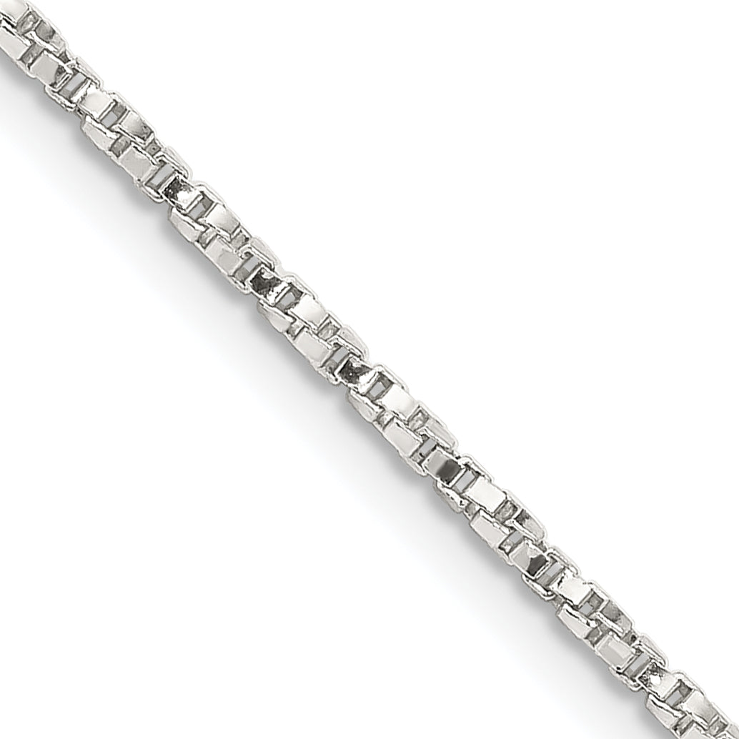 24 Inch Sterling Silver 1.35mm Twisted Box Chain Necklace