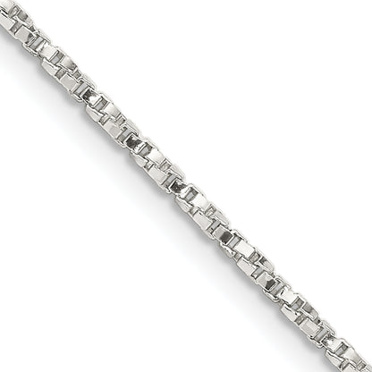 24 Inch Sterling Silver 1.35mm Twisted Box Chain Necklace