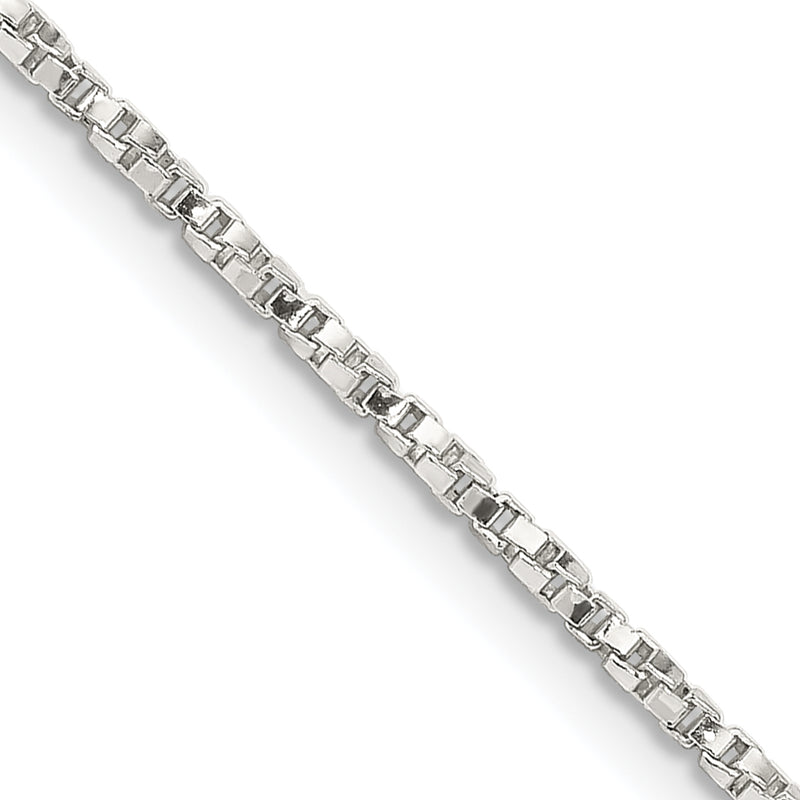 24 Inch Sterling Silver 1.35mm Twisted Box Chain Necklace