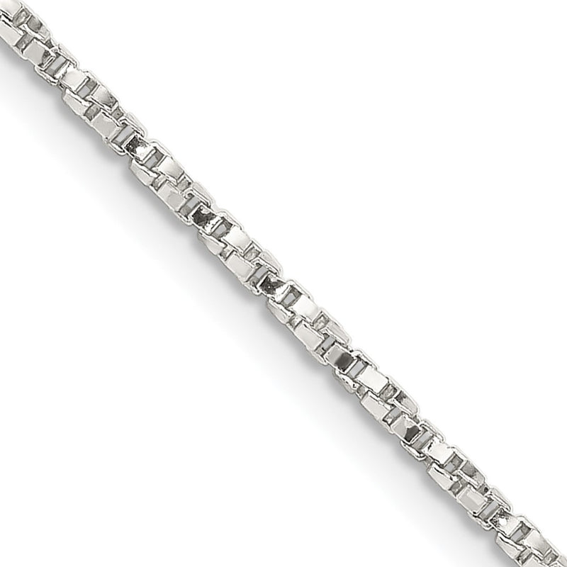 20 Inch Sterling Silver 1.35mm Twisted Box Chain Necklace