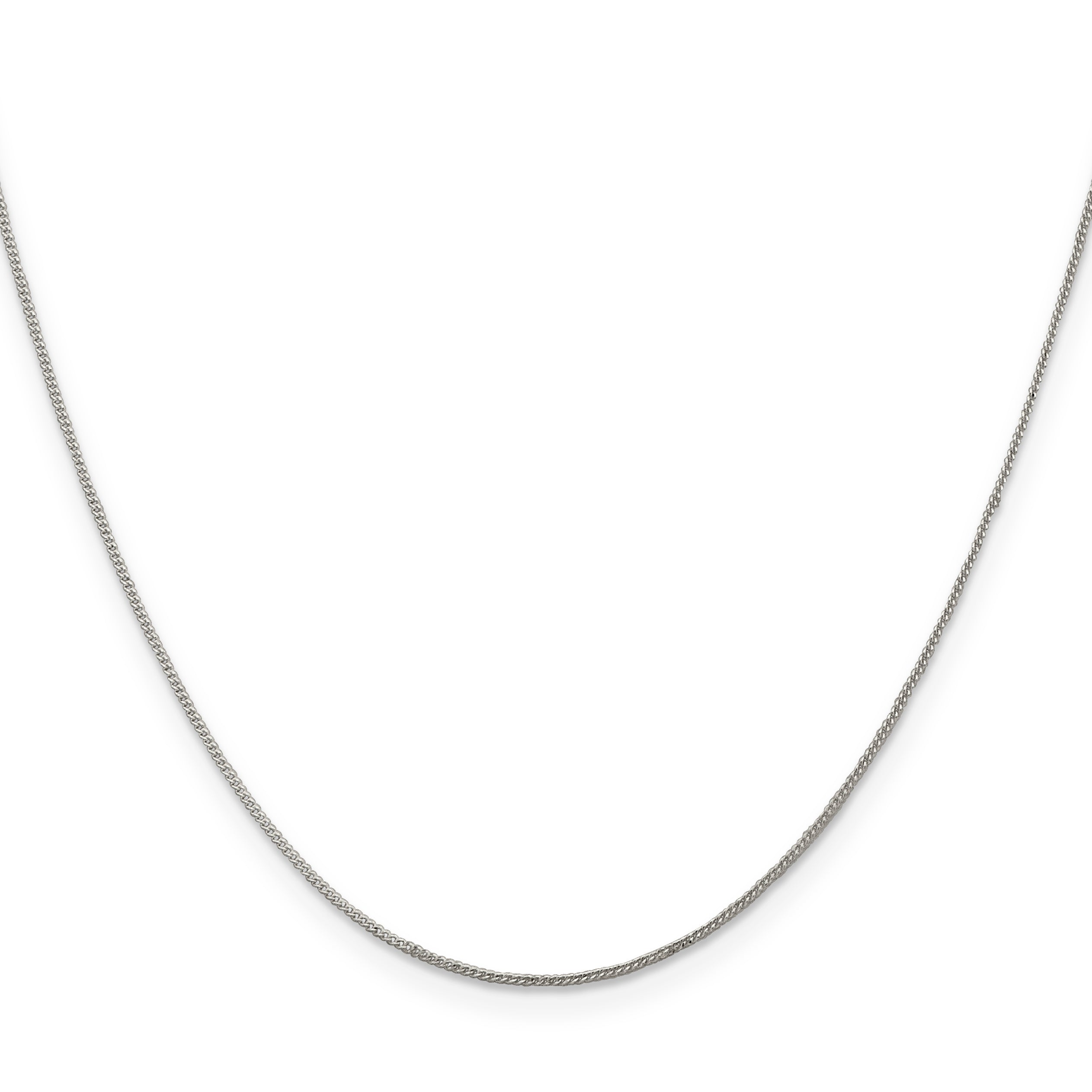 14 Inch Sterling Silver .8mm Curb Chain