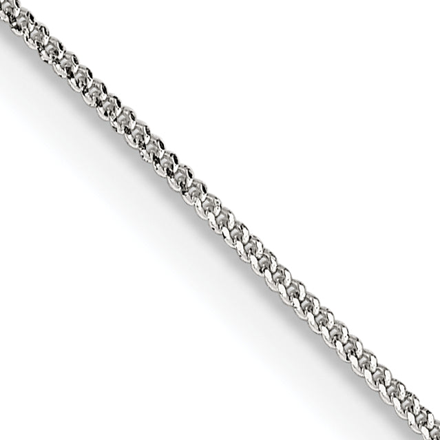 14 Inch Sterling Silver .8mm Curb Chain
