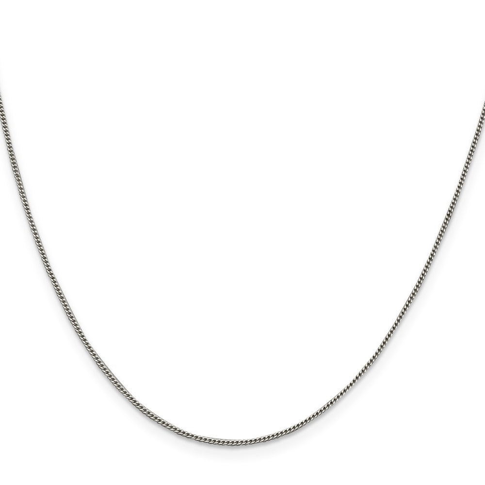 22 Inch Sterling Silver 1mm Curb Chain Necklace