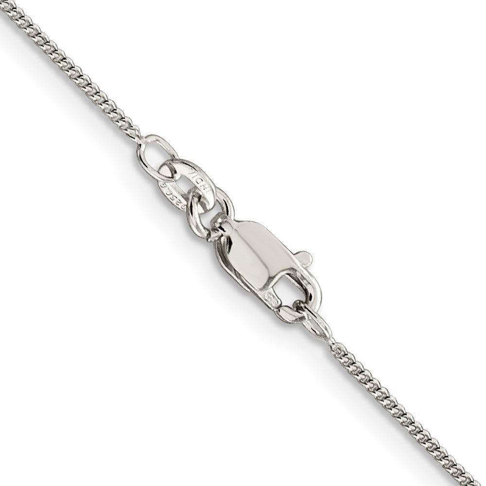 22 Inch Sterling Silver 1mm Curb Chain Necklace