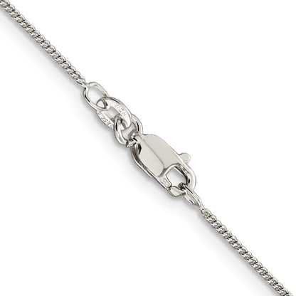 22 Inch Sterling Silver 1mm Curb Chain Necklace