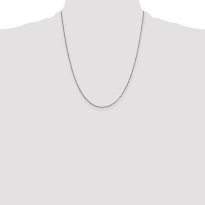 22 Inch Sterling Silver 1mm Curb Chain Necklace