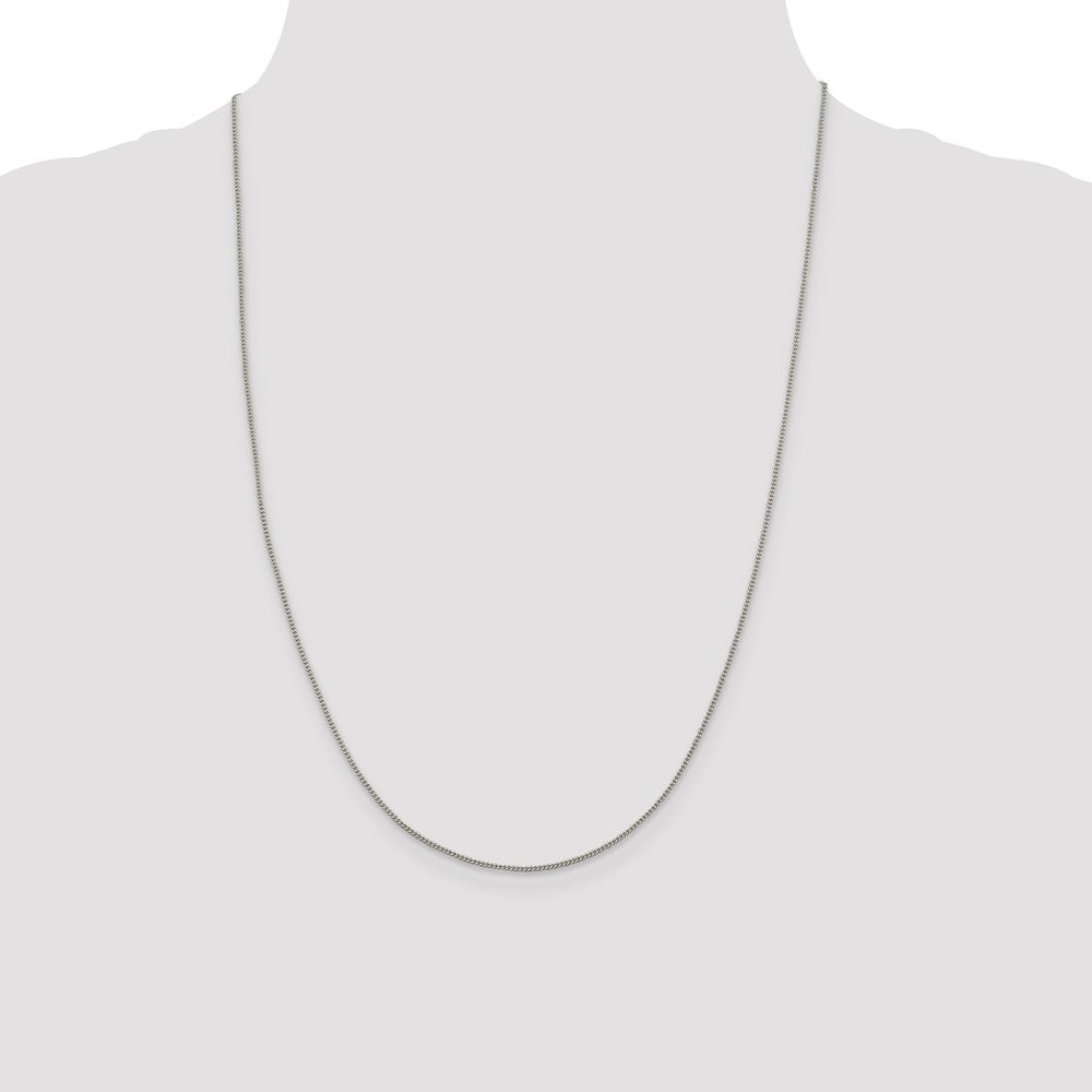Sterling Silver 1.15mm Curb Chain Necklace