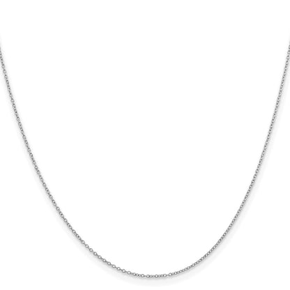 30 Inch Sterling Silver 1mm Rhodium-Plated Cable Chain Necklace