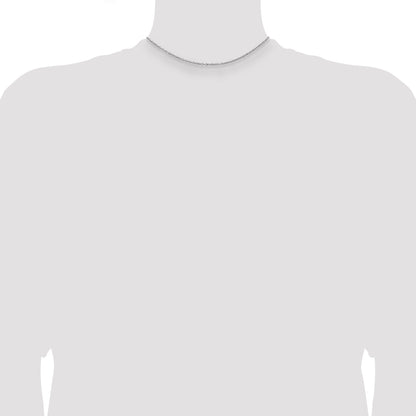 14 Inch Sterling Silver 1mm Rhodium-Plated Cable Chain