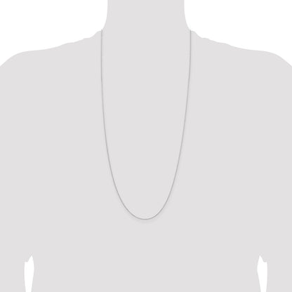 30 Inch Sterling Silver 1mm Rhodium-Plated Cable Chain Necklace