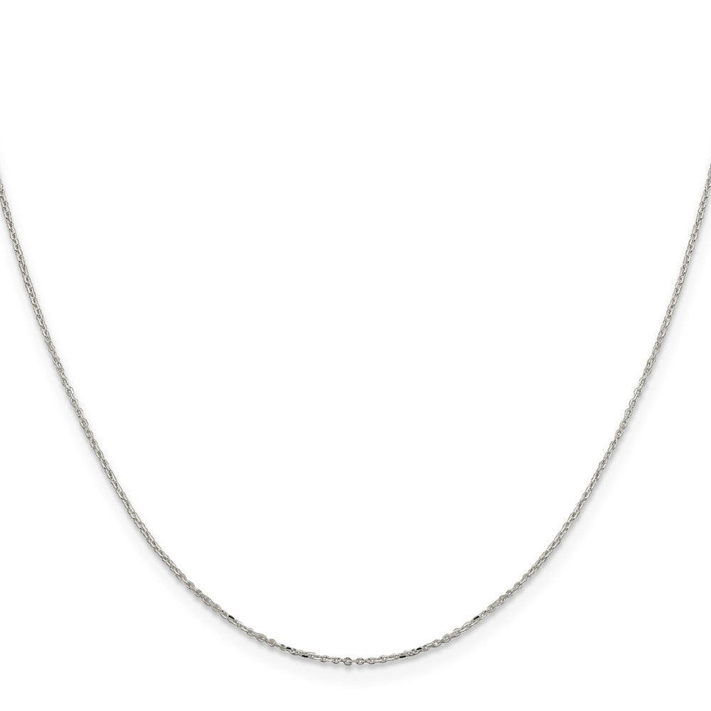 30 Inch Sterling Silver 1mm 8 Sided D/C Cable Chain Necklace