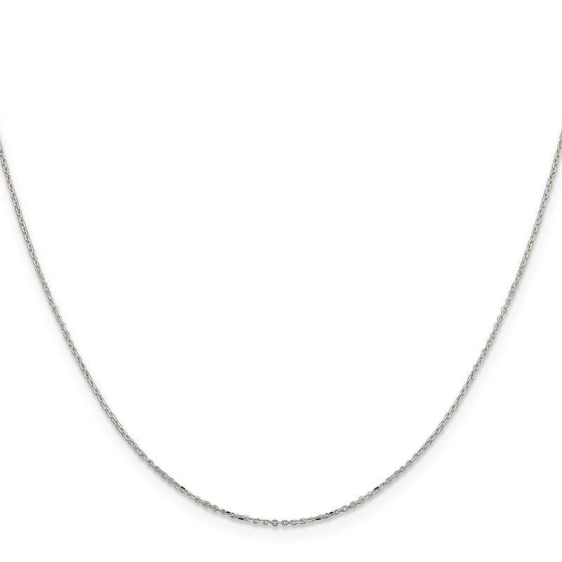 30 Inch Sterling Silver 1mm 8 Sided D/C Cable Chain Necklace