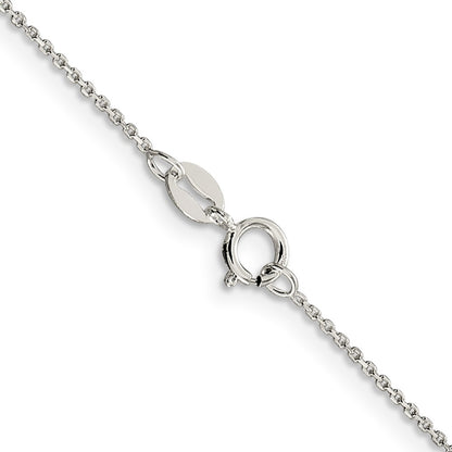 30 Inch Sterling Silver 1mm 8 Sided D/C Cable Chain Necklace