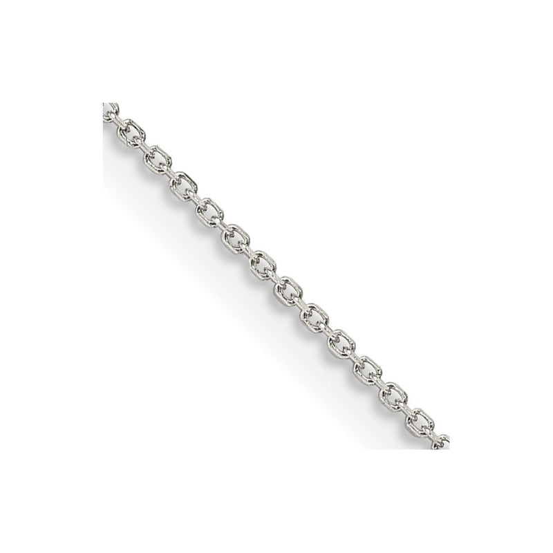 18 Inch Sterling Silver 1mm 8 Sided D/C Cable Chain W/2In Ext.