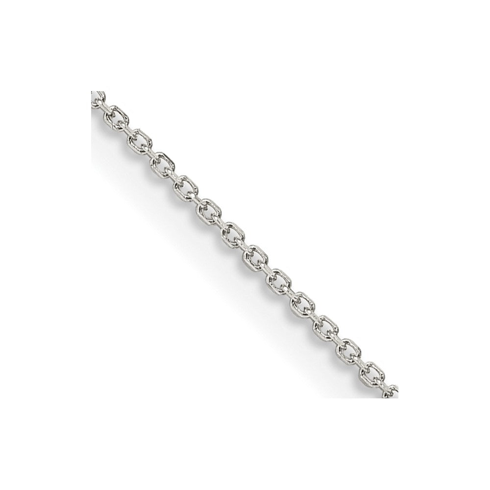 30 Inch Sterling Silver 1mm 8 Sided D/C Cable Chain Necklace
