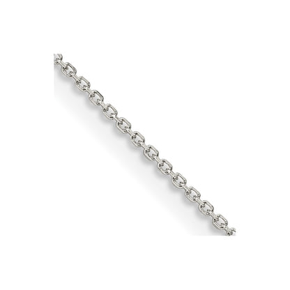 22 Inch Sterling Silver 1mm 8 Sided D/C Cable Chain W/4In Ext.