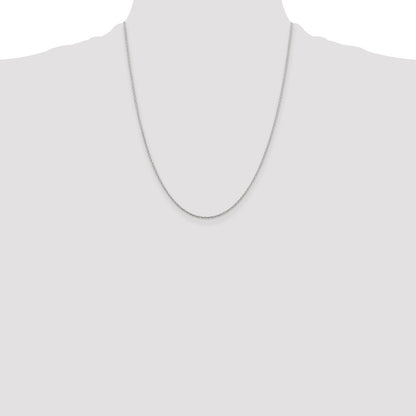 22 Inch Sterling Silver 1.25mm Loose Rope Chain Necklace