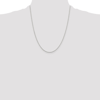 22 Inch Sterling Silver 1.25mm Loose Rope Chain W/4In Ext.