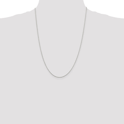 24 Inch Sterling Silver 1.25mm Loose Rope Chain Necklace