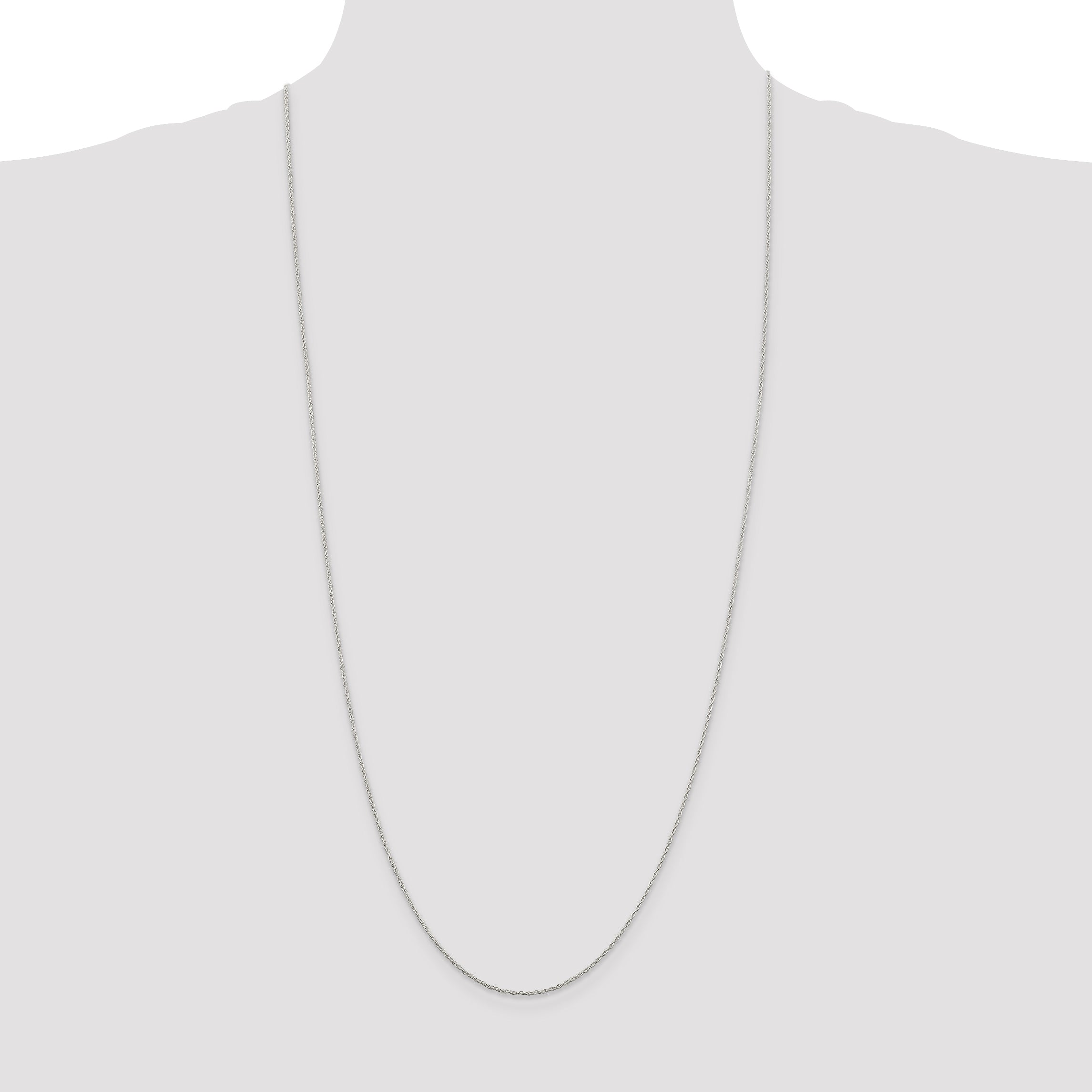 30 Inch Sterling Silver 1.25mm Loose Rope Chain Necklace