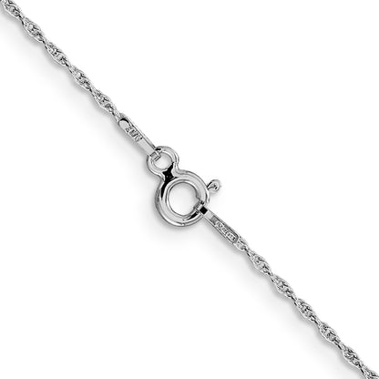 18 Inch Sterling Silver Rhodium-Plated 1.25mm Loose Rope Chain Necklace