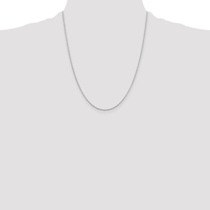 22 Inch Sterling Silver Rhodium-Plated 1.25mm Loose Rope Chain Necklace