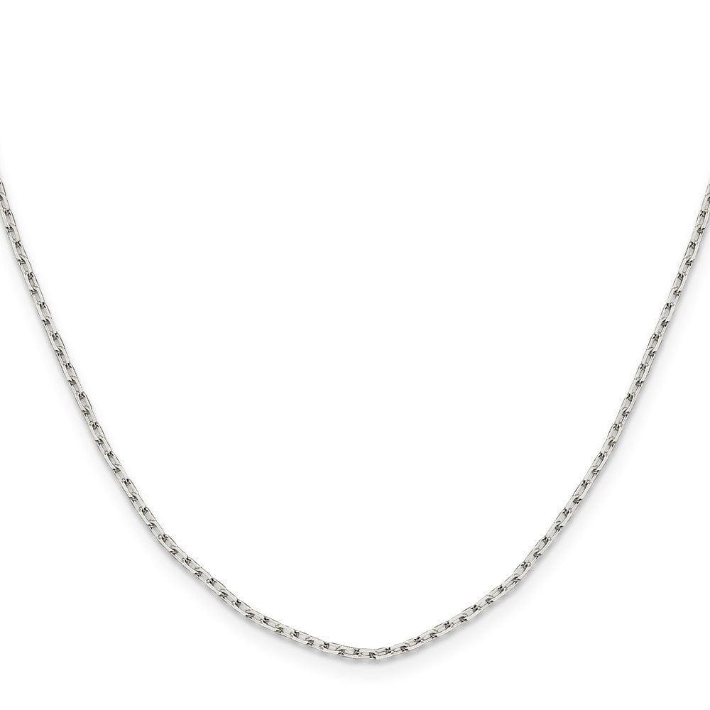 30 Inch Sterling Silver 1.65mm Diamond-Cut Long Link Cable Chain Necklace