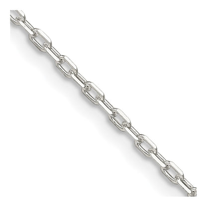 30 Inch Sterling Silver 1.65mm Diamond-Cut Long Link Cable Chain Necklace
