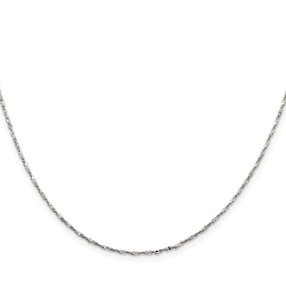 20 Inch Sterling Silver 1.2mm Twisted Serpentine Chain Necklace