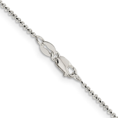 14 Inch Sterling Silver 1.4mm Diamond-Cut Rolo Chain