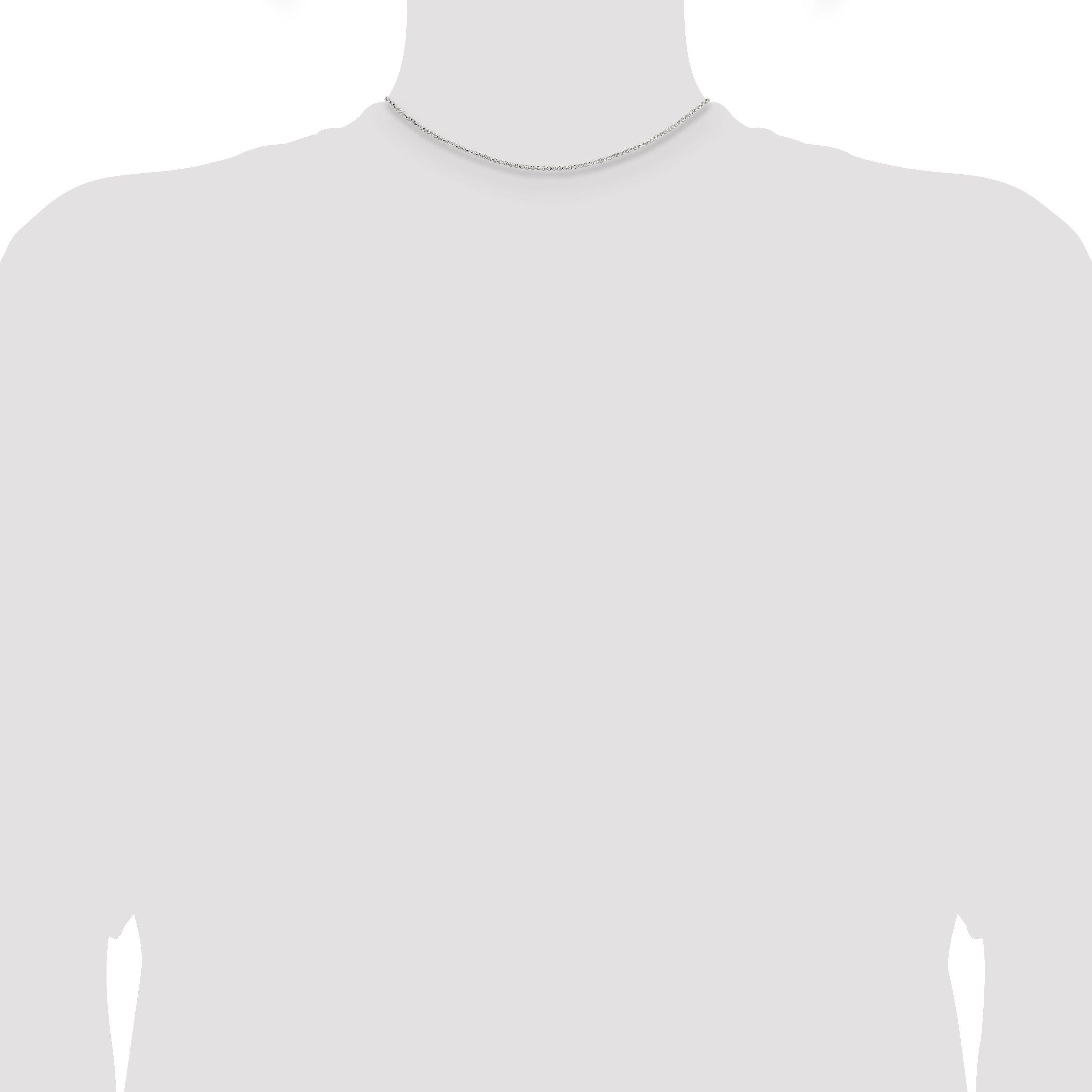 14 Inch Sterling Silver 1.4mm Diamond-Cut Rolo Chain