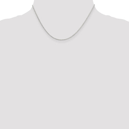 16 Inch Sterling Silver 1.4mm Diamond-Cut Rolo Chain Necklace