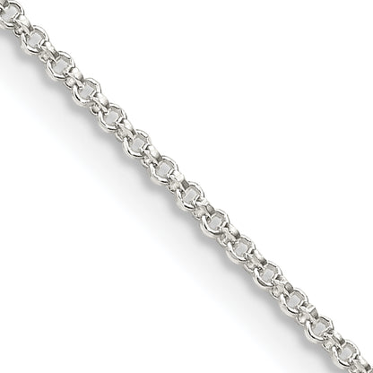 14 Inch Sterling Silver 1.4mm Diamond-Cut Rolo Chain
