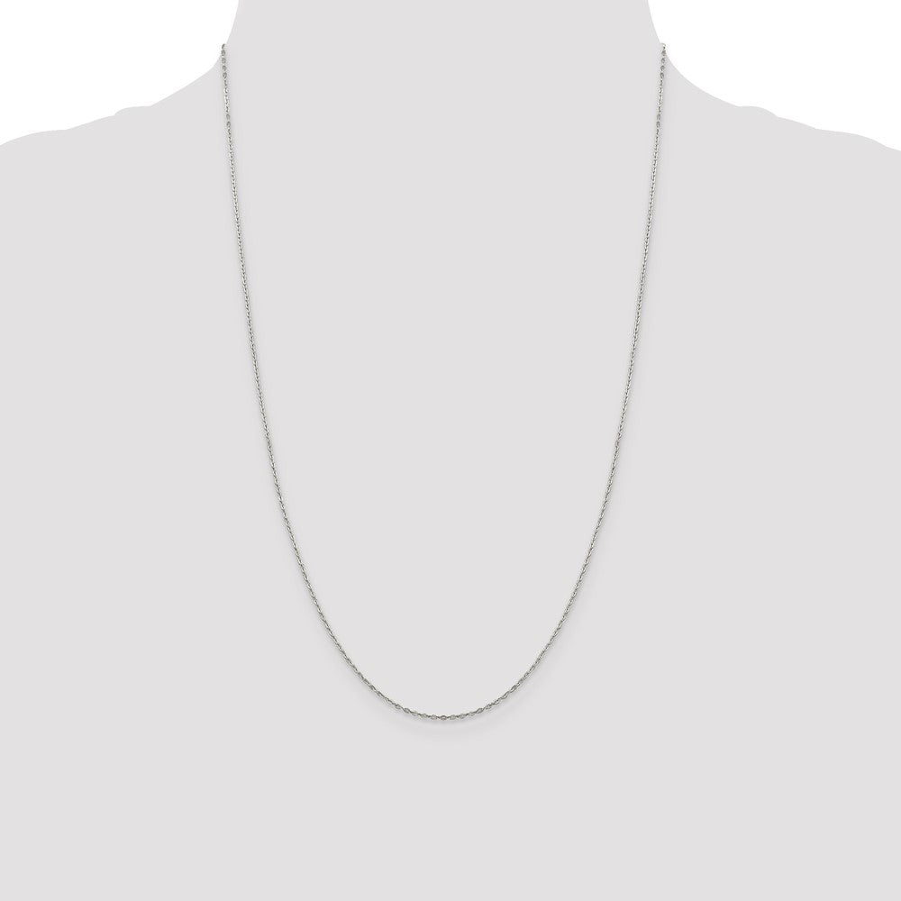 24 Inch Sterling Silver .5mm Flat Link Cable Chain Necklace