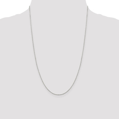 24 Inch Sterling Silver .5mm Flat Link Cable Chain Necklace