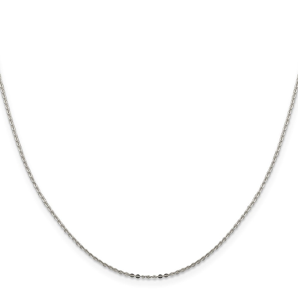 18 Inch Sterling Silver .9mm Flat Link Cable Chain W/2In Ext.