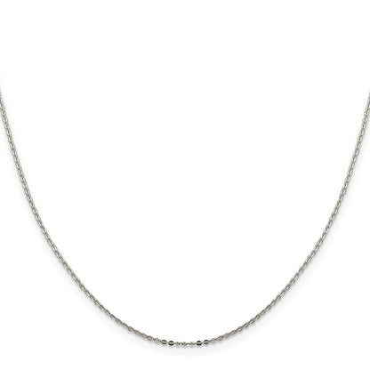 24 Inch Sterling Silver .9mm Flat Link Cable Chain Necklace