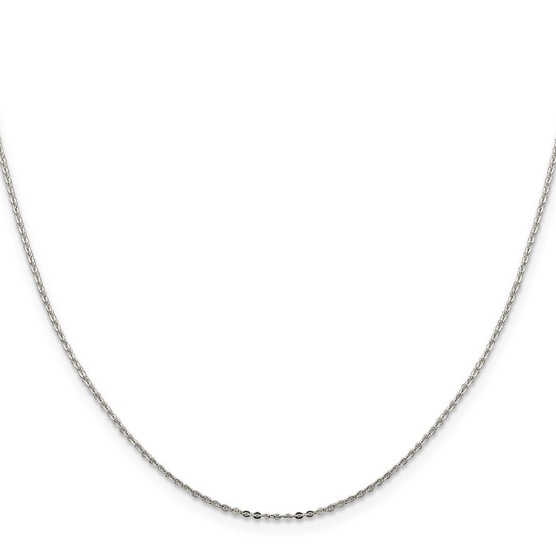 22 Inch Sterling Silver .9mm Flat Link Cable Chain W/4In Ext.