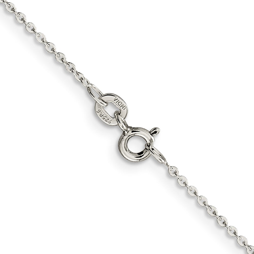 18 Inch Sterling Silver .9mm Flat Link Cable Chain Necklace