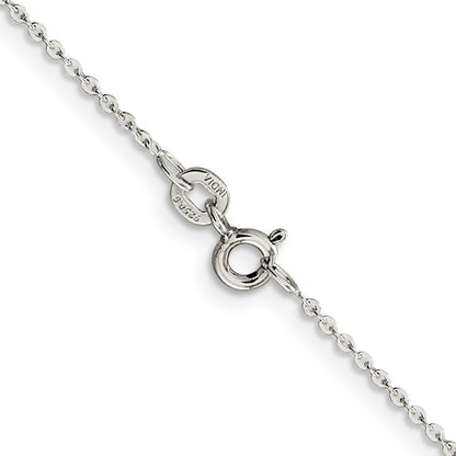 18 Inch Sterling Silver .9mm Flat Link Cable Chain Necklace