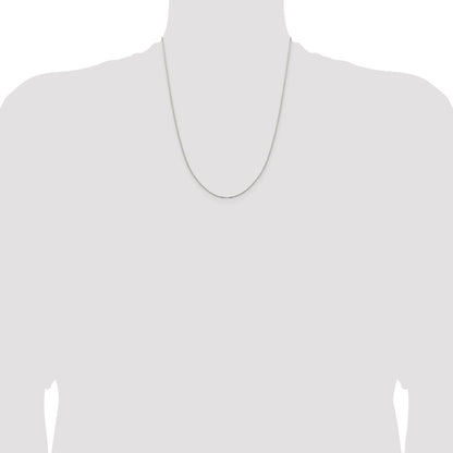 22 Inch Sterling Silver .9mm Flat Link Cable Chain W/4In Ext.