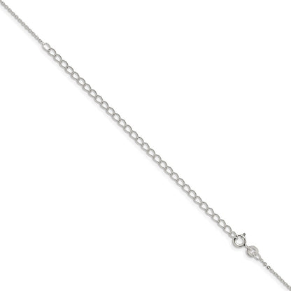 22 Inch Sterling Silver .9mm Flat Link Cable Chain W/4In Ext.