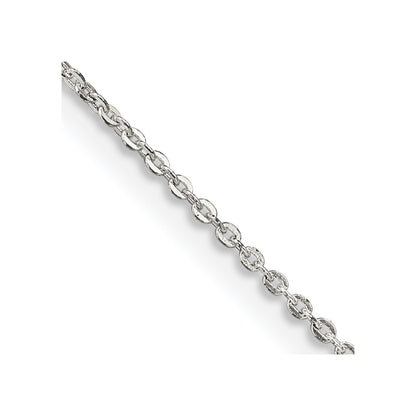 18 Inch Sterling Silver .9mm Flat Link Cable Chain Necklace