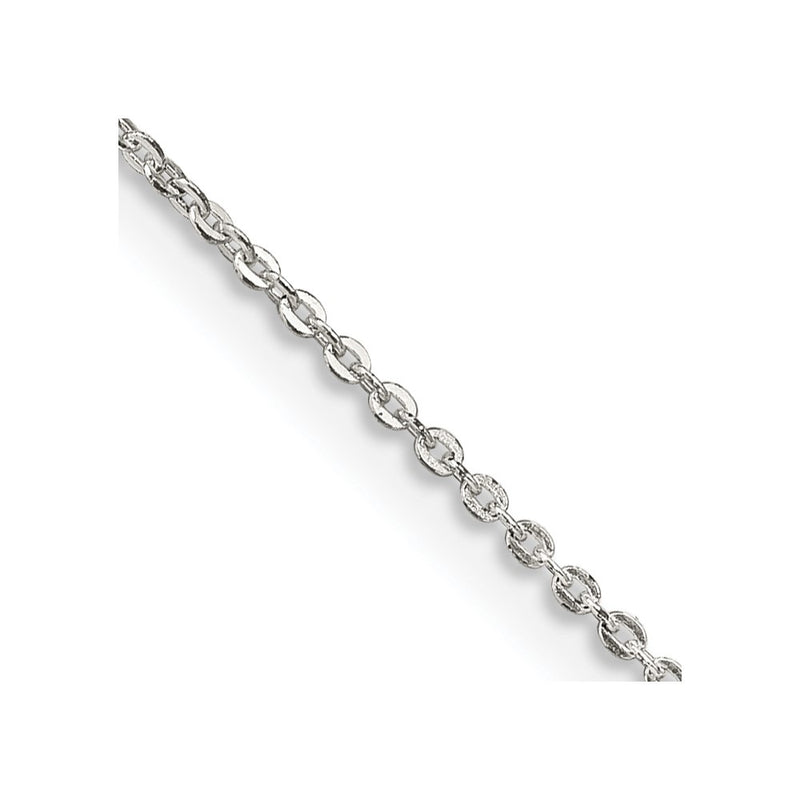 18 Inch Sterling Silver .9mm Flat Link Cable Chain Necklace