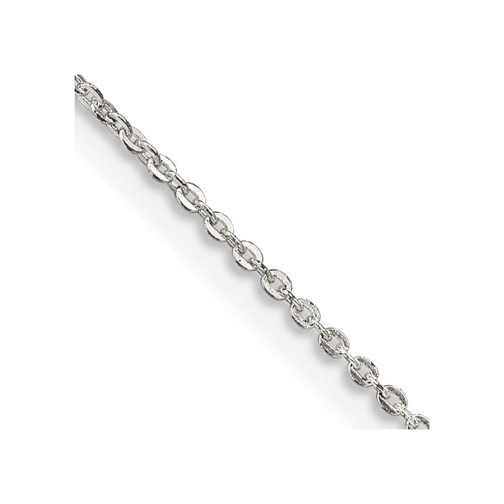24 Inch Sterling Silver .9mm Flat Link Cable Chain Necklace